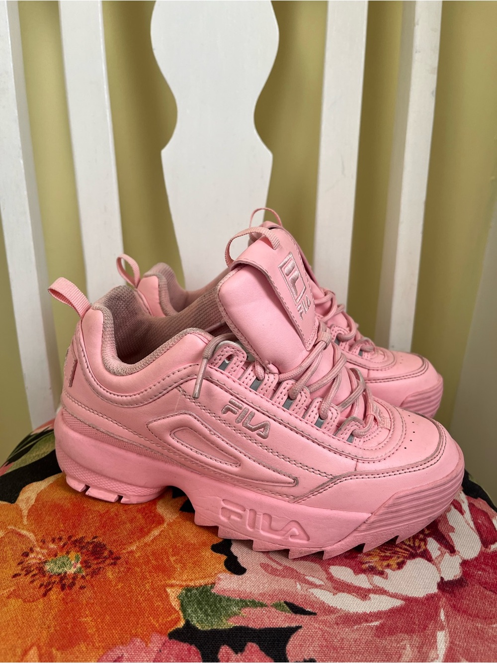 Fila Pink Chunky Platform Sneakers